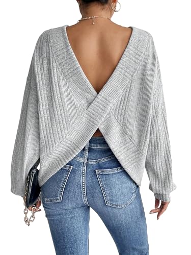 SweatyRocks Women's Criss Cross Round Neck...