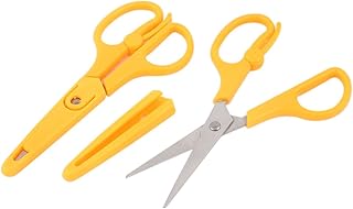 Aexit Plastic Detachable Hand Tools Cutting Shears Hairdressing Tool Scissors Scissors & Shears Yellow 2PCS
