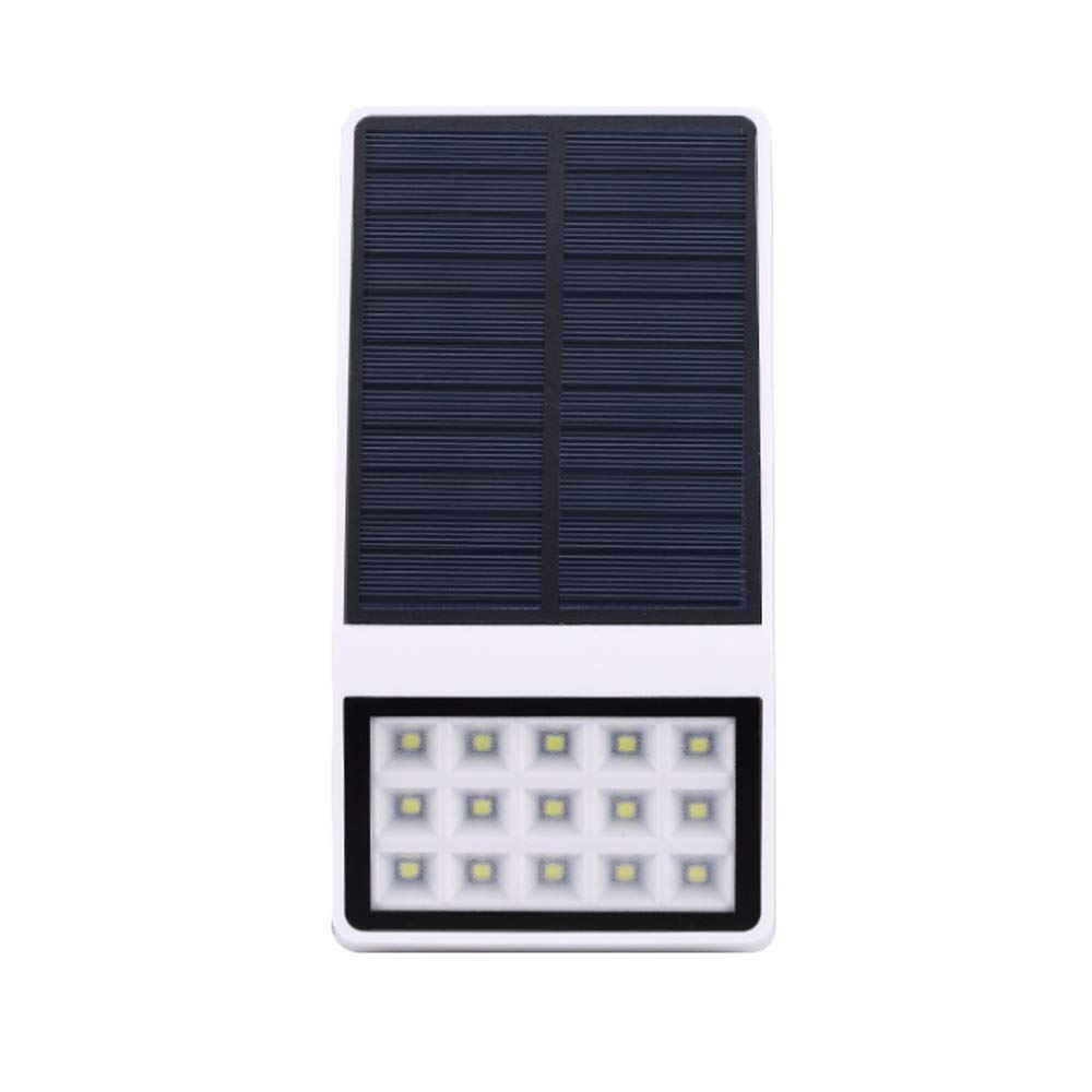 Solarna lampa zewnętrzna Led Solar Wall Light Wodoodporny Dekoracyjna lampa ogrodowa do ogrodzenia, garażu, drzwi 3 tryby Biały 1 opakowanie (biały 2 szt.)