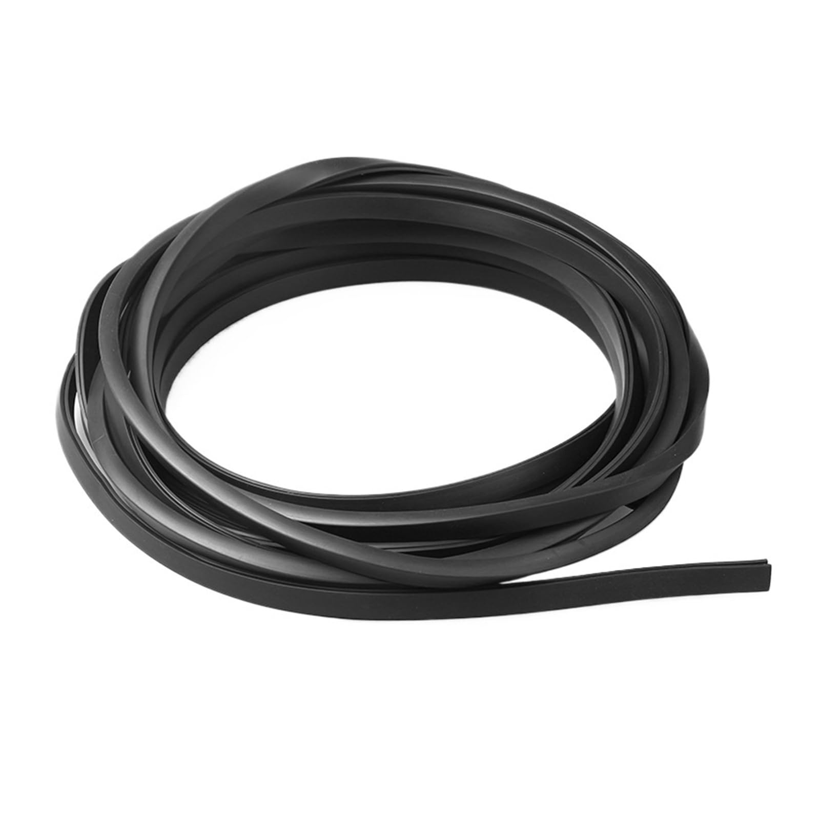 Profilé d'étanchéité en U et bande de finition caoutchouc noir 5x10mm pour chant vitré
