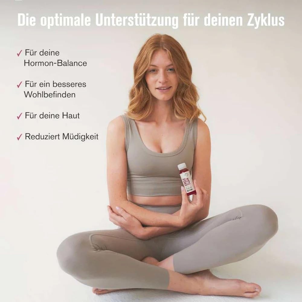 Kale&Me Cycle Flow 2 Wochen – 14 Shots mit je 85 ml – mit Zyklus Guide | Obst- & Gemüsesaft mit Eisen, Magnesium & Vitaminen, für deine Zyklus Balance, vegan, ohne Zusatz- & Konservierungsstoffe