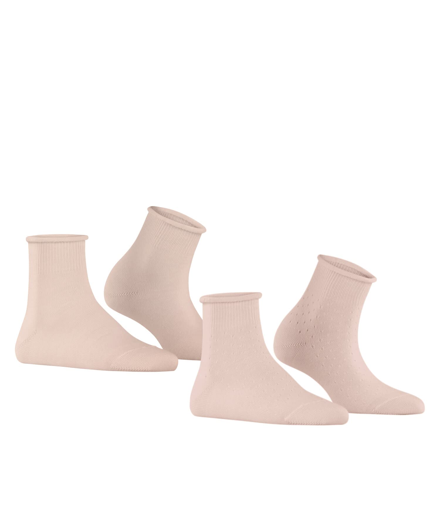 ESPRIT Kobiety Krótkie skarpety Cozy Dot 2-Pack W SSO Wełna jednokolorowe 2 Pak, Czerwony (Peach Whip 8674), 35-38