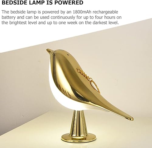 Miniatura 5 de LIFKOME Aromaterapia de pájaro luz de noche táctil lámpara de mesa decorativa luces de noche lampara de escritorio Led recargable lámpara de mesa