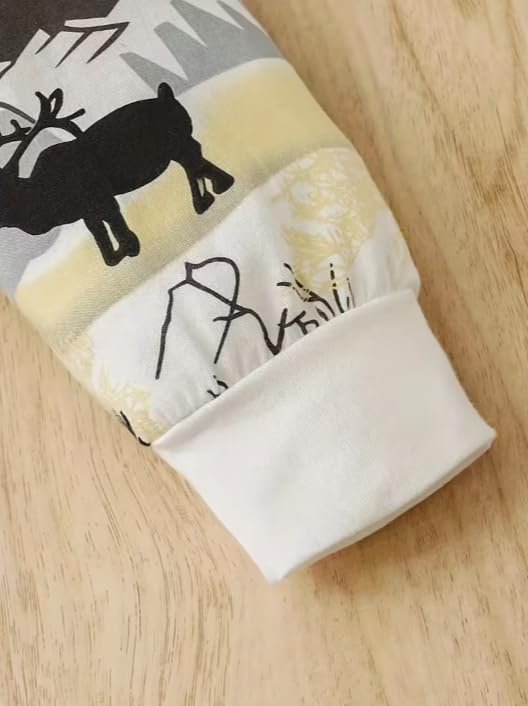 Image of NOVA BLOOM Kids Clothes for Boys | Cotton Printed Sweatshirt and Pants Set, Lightweight Breathable Kids Dress Boy Outfit, Comfortable Baby Boy Dress for Summer and Winter Wear