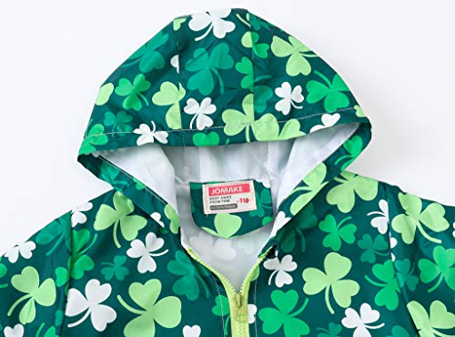 Image of TUIJI Toddler Boys Girls Cartoon Print Zip Jacket Hooded Trench Lightweight Kids Coats Windbreaker Casual Outerwear