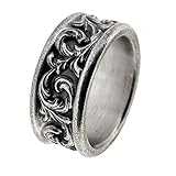 [QUETZAL] [ケツァール] ブラーゼンリング3 シルバー 925 リング 9号～30号 (鏡面加工 28号) メンズ 指輪 ロココ