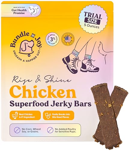 Bundle x Joy Chicken Jerky Dog Training Treats, Grain & Beef Free 5oz