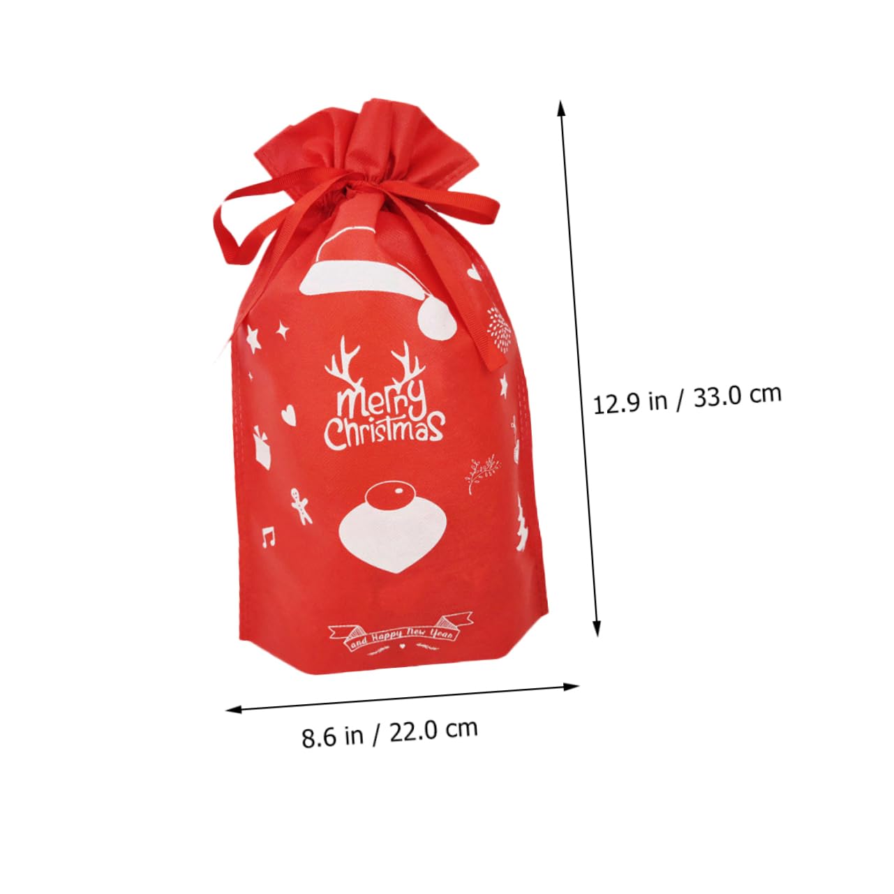 ABOOFAN 2 Set 12 Pz Borsa Morbida Sacchetto di Caramelle con Nastro Sacchetti di Biscotti di Natale Sacchetti di Caramelle Natalizie Borsa Regalo di Natale Natalizia Coulisse Stoffa