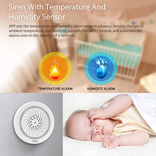 Tomshin Wifi Siren Alarm Sensor Smart Alarm Siren Sistema de segurança doméstica Tuya Smart Life APP