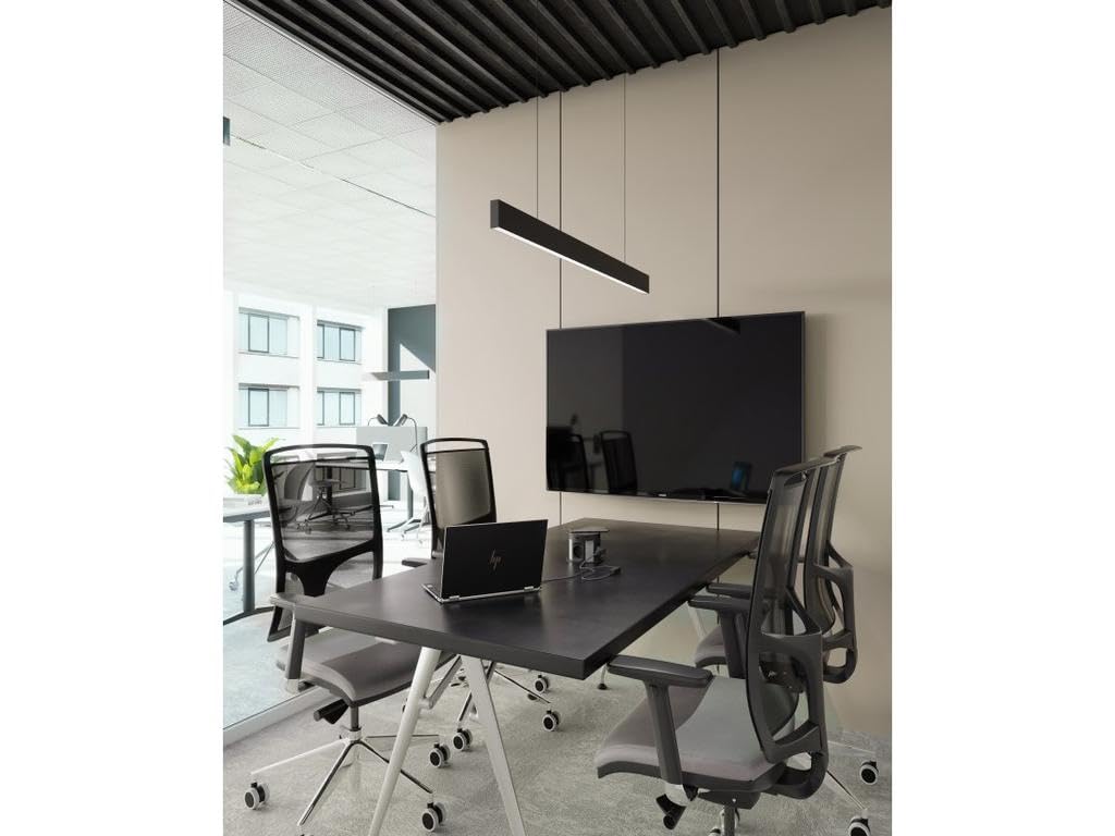GTV Prise de table encastrable Comfort Plus 120 mm, 4 x français, 2 x USB, 2 x RJ45, charge à induction 5 W, câble de 1,5 m, noir - Solution élégante et puissante