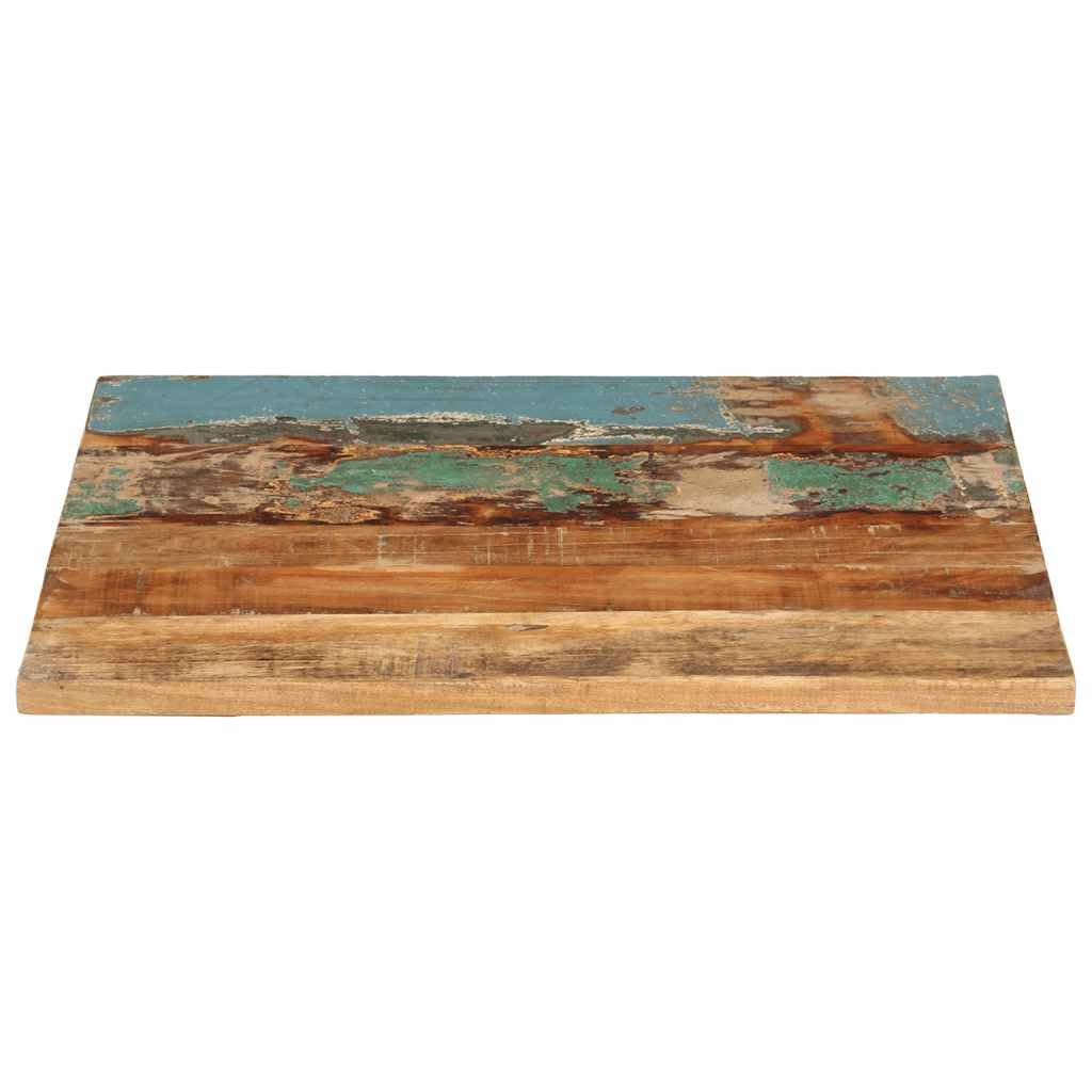 Tavolo in legno massello 70 x 60 cm, 25 – 27 mm, rettangolare, patina unica, look rustico moderno, salvaspazio, per sala da pranzo, cucina, balcone, tavolino da caffè, telaio fai da te