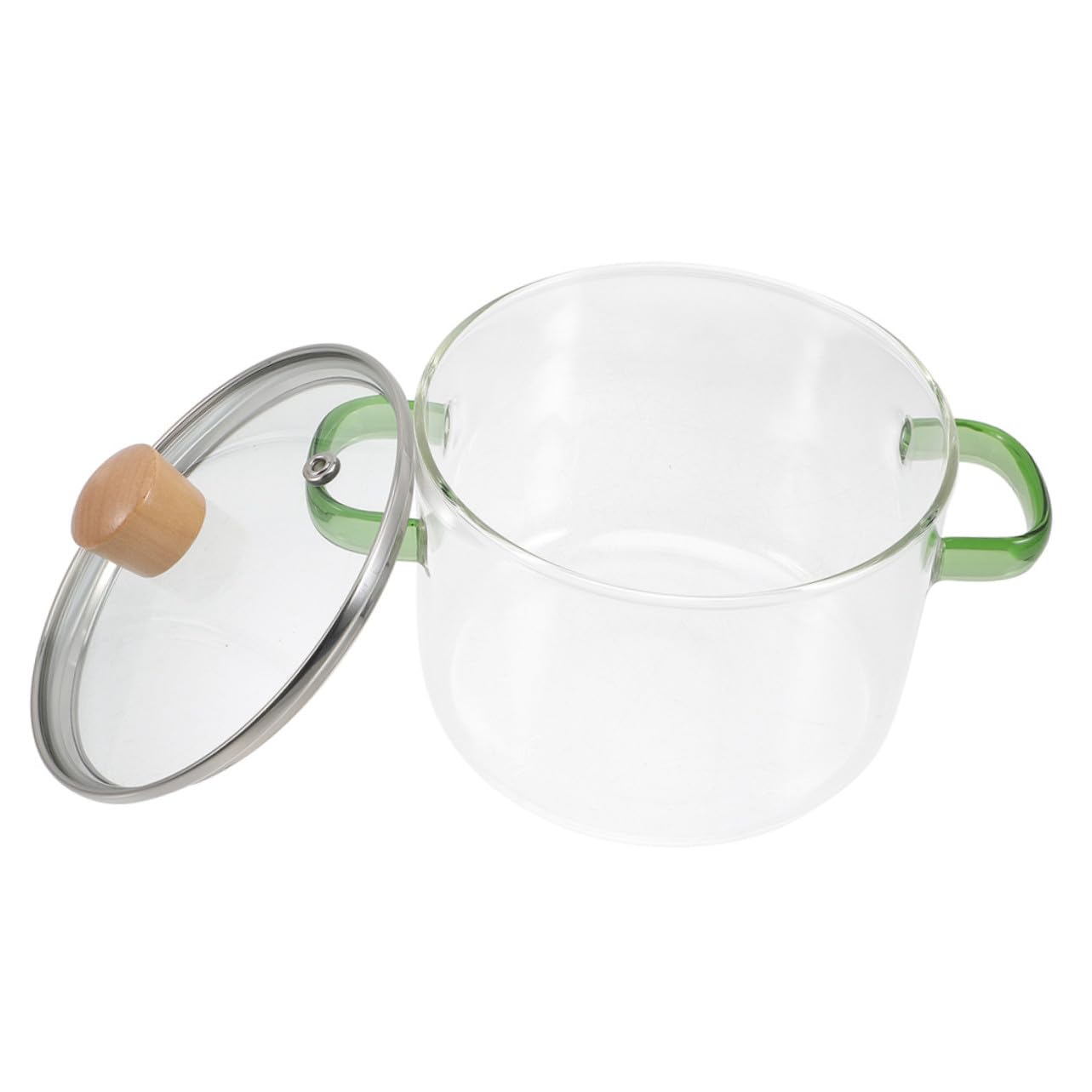 Batterie cuisine en verre résistant au feu avec double poignée ergonomique