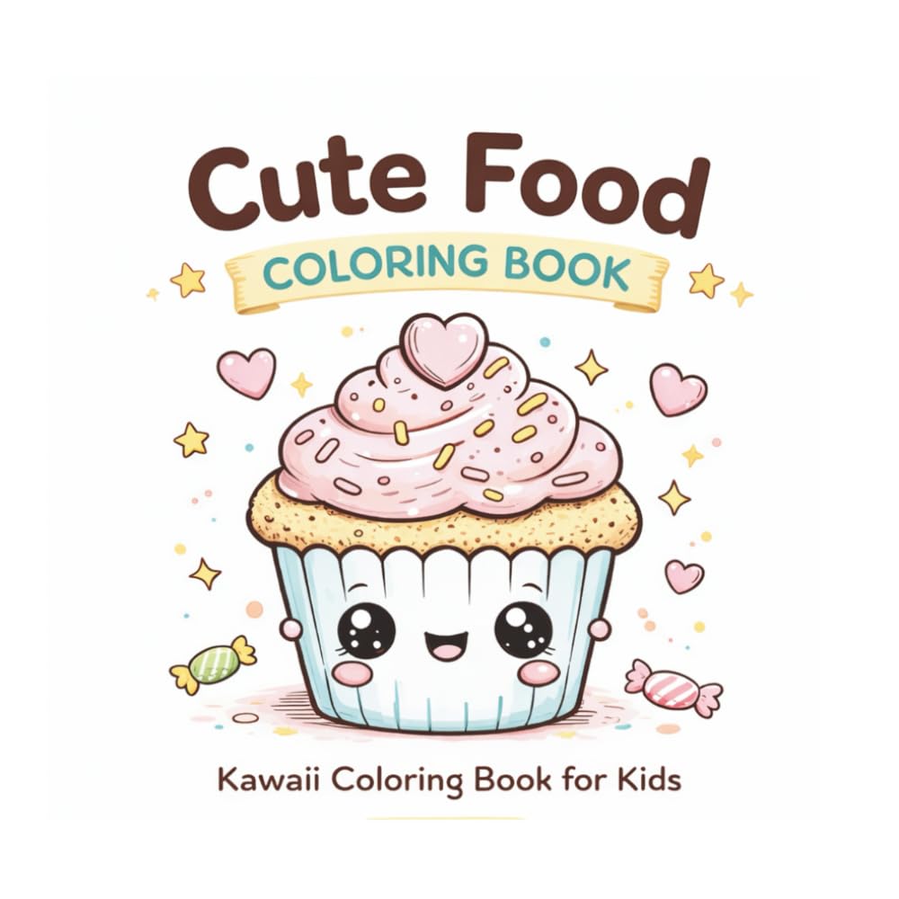 Cute Food: Coloring Kawaii Coloring Book