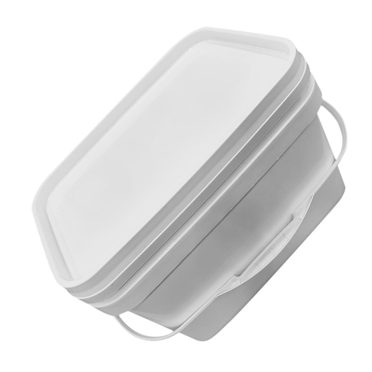 Secchio per Dipingere 10 Litri in Plastica Pp con Coperchio e Manico, Contenitore per Vernice Vuoto Resistente per Esterni, Secchiello Multiuso Portatile per Attività All'aperto