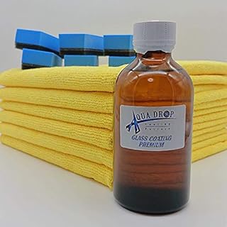 200ml アクアドロップ 硬化 ガラスコーティング剤 AQUADROP GLASS COAT PREMIUM 200ml クロス６枚 スポンジ６個セット