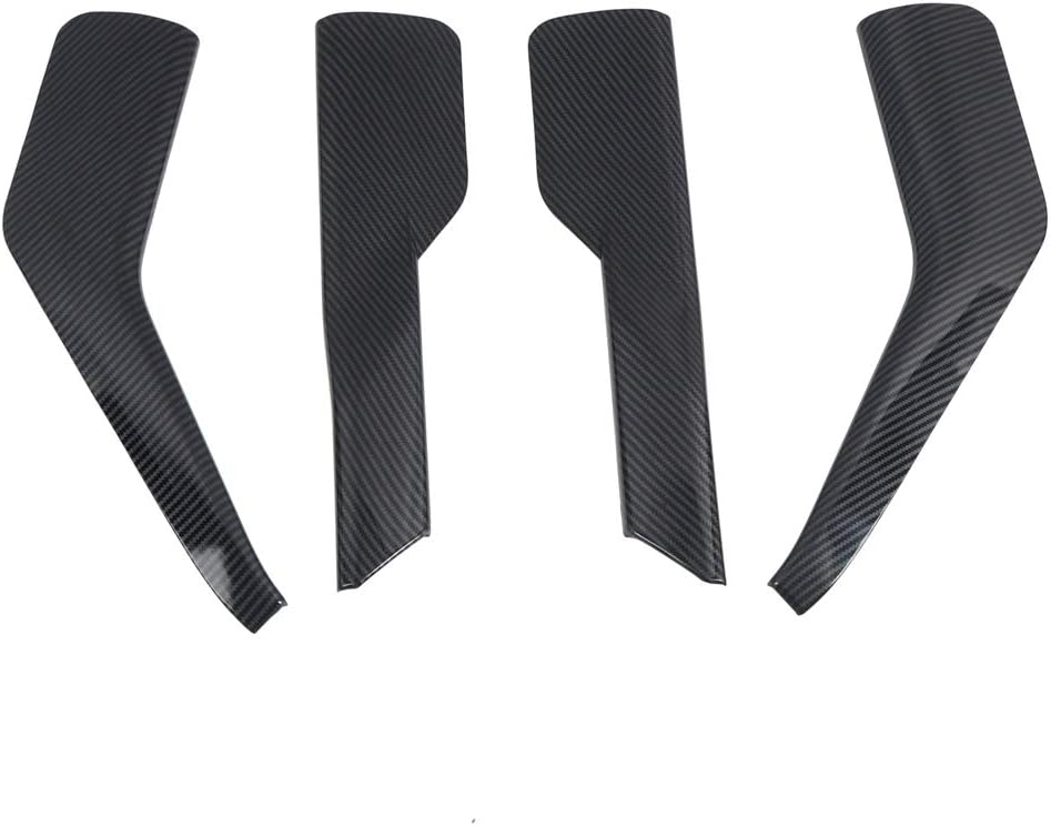 for Ford Explorer 2020-2023 Carbon Fiber Black Inner Door Armrest Stripe Cover Trim 4pcs Car Accessories