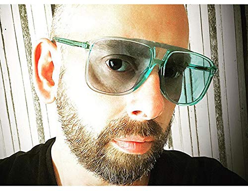 Image of Shiratori Candy Color Trendy Hip-Hop Sunglasses - Oversized Ocean Lens Shades for Men and Women