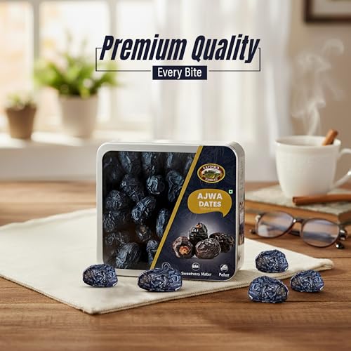 Image of Nature's Choice Royal Ajwa Dates (500g) | Premium Dates | Wet Black Soft Date /Khajoor | All Natural | Seeded,Natural Sugar& Naturally Sweet | Best Original Healthy Snack | Date in Fresh | Khajur