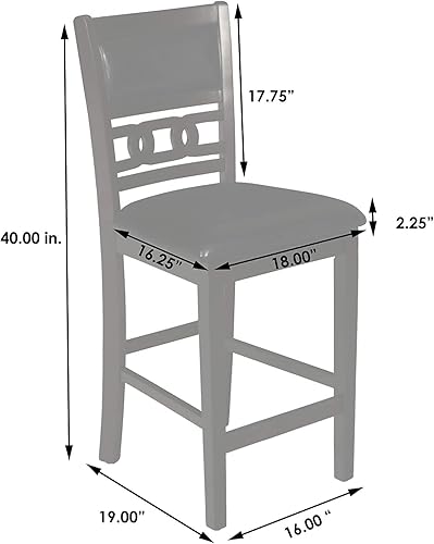 Miniatura 9 de New Classic Furniture Gia - Juego de comedor redondo de 5 piezas con 1 mesa y 4 sillas, 42.25 pulgadas, cereza