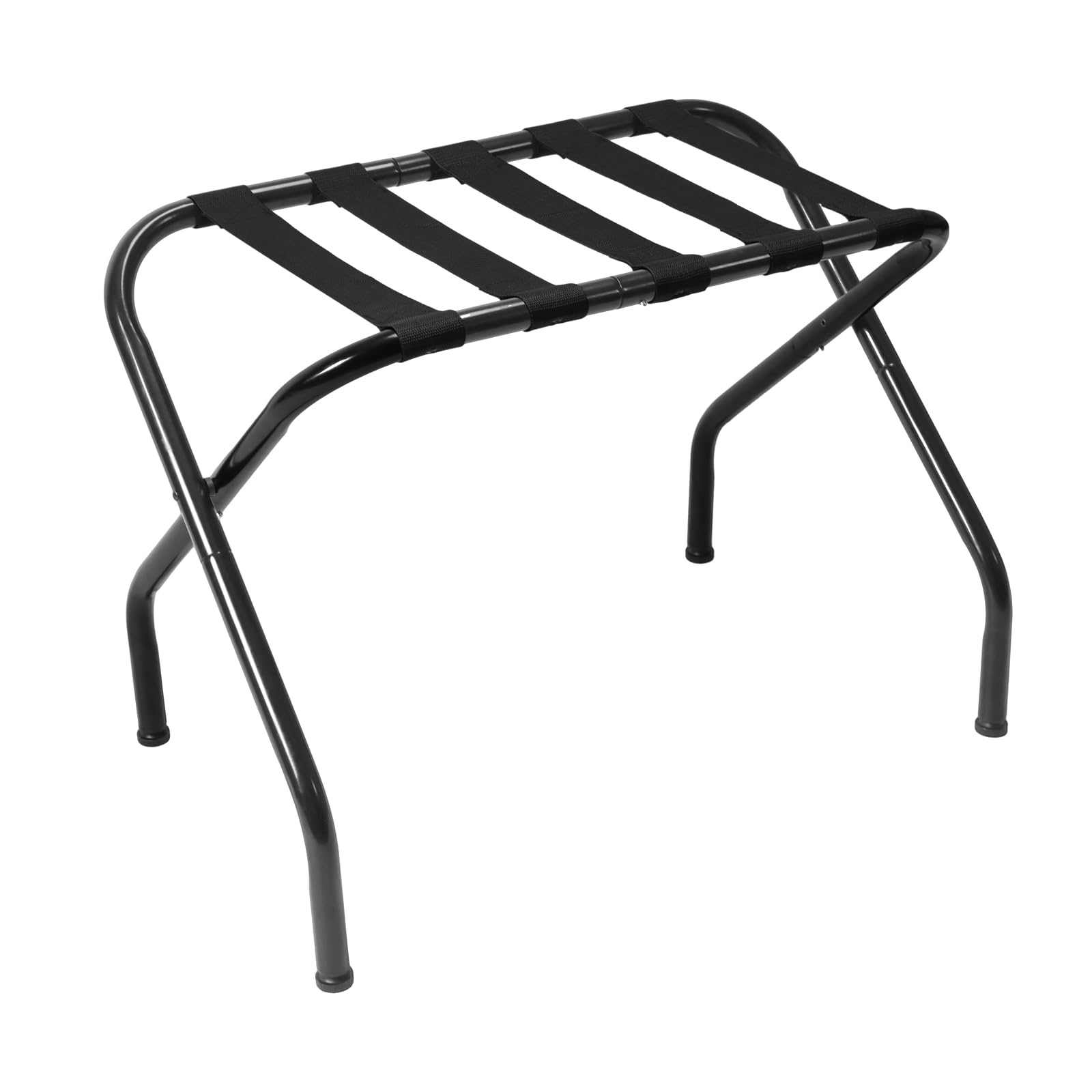 Luggage Rack, Metal Suitcase Stand, X-Type Folding Luggage Stand, Heavy-Duty Luggage Holder for Guest Room, Bedroom, Hotel, Holds up to 110 lb, Black