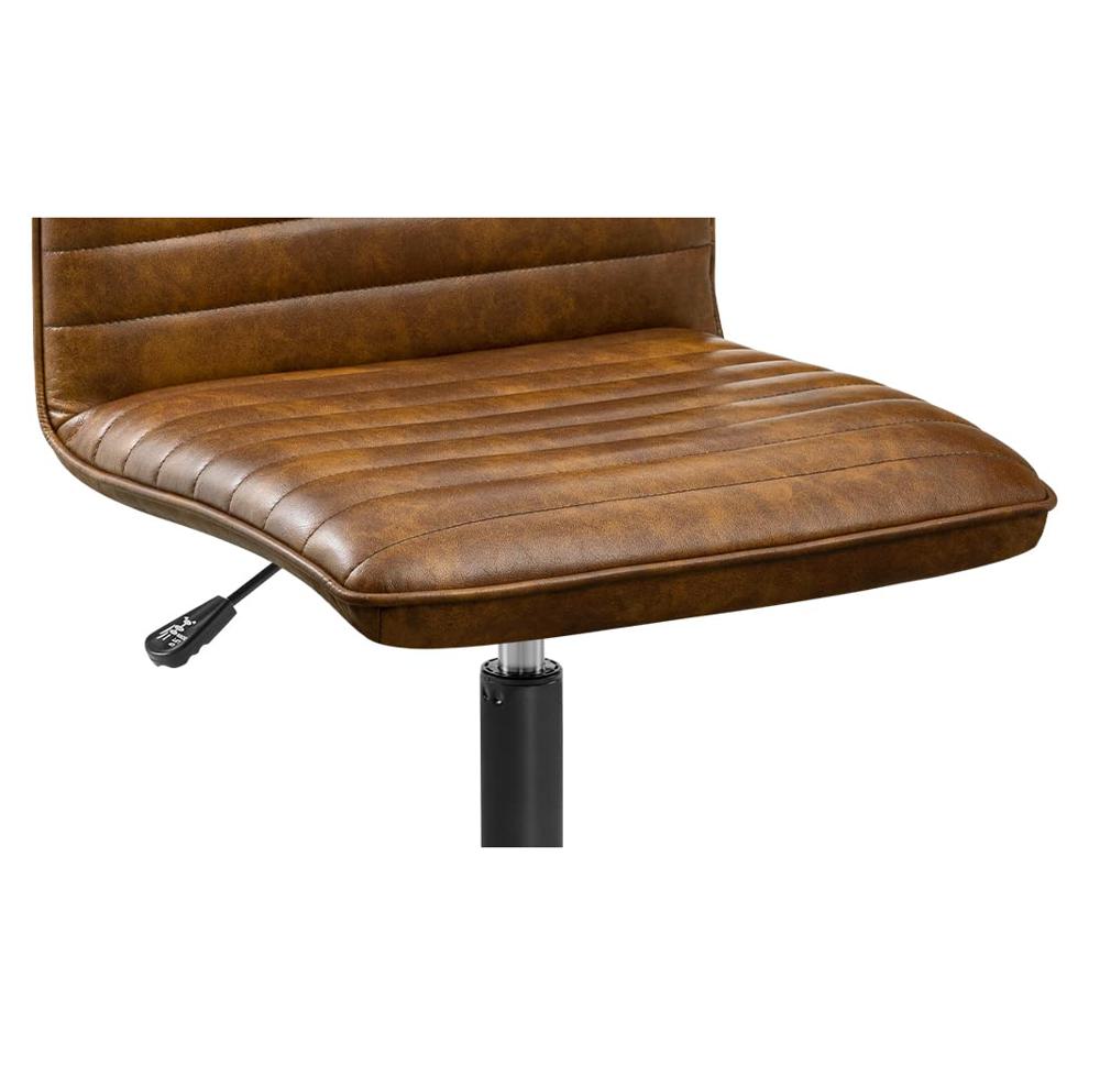 Amazon.com: Furniliving Leather Office Chair with Wheels Armless