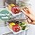 Cozihom Stackable Refrigerator Organizer Bins with Lids, Fridge Organization and Storage Containers, BPA-Free Plastic Pantry Bins for Fruits, Vegetable, Drinks With Drain Tray, Set Of 10