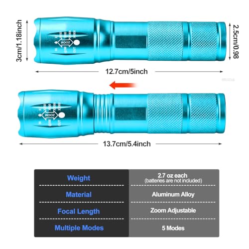 Image of Stocking Stuffers for Men Christmas Birthday Gifts Zoomable LED Flashlights