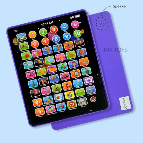 Image of Kids Educational Learning Tablet | Electronic Talking ABC Tablet with Numbers, Phonics, Music & Quiz | Preschool Learning Toy for Boys & Girls Age 3+ Years