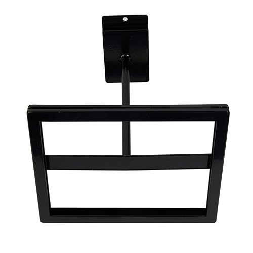 Miniatura 7 de SSWBasics Soporte rectangular negro para letrero de pared de Slatwall, con capacidad para letreros de 7 pulgadas de ancho x 5 pulgadas de alto,