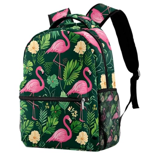 Sac à dos camping et école polyvalent motif flamant rose