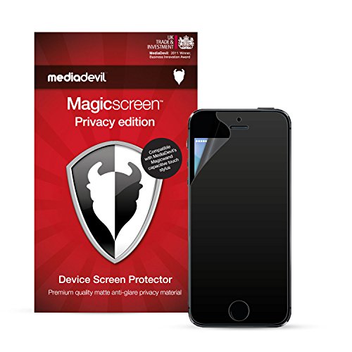 MediaDevil Screen Protector for iPhone SE (2016) and iPhone 5S / 5C / 5 - Privacy Edition, Matte Acrylic (1-Pack)