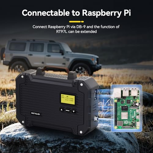 Image of Retevis RT97L GMRS Repeater Set with RT86S Walkie Talkies, High Power Full Duplex Radio System, Includes FRP Antenna & Coaxial Cable, for Farm, Remote Areas & Outdoor Use