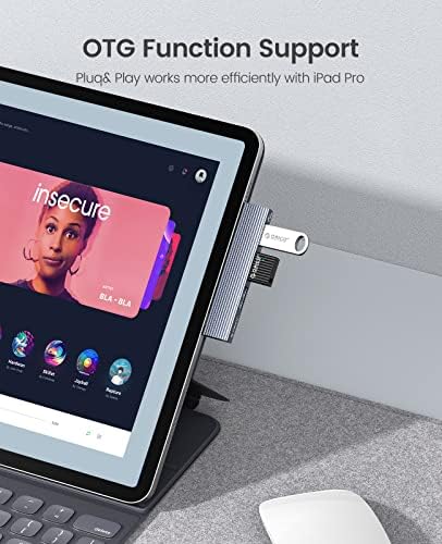 ORICO USB C Hub to USB A Adapter, USB C Multiport Aadpter with USB 3.0, USB 2.0, Mini Portable USB C Hub with Aliumum Shell for iPad Pro 2021 2020 2018 12.9 11-inch iPad Air 4 Docking Station