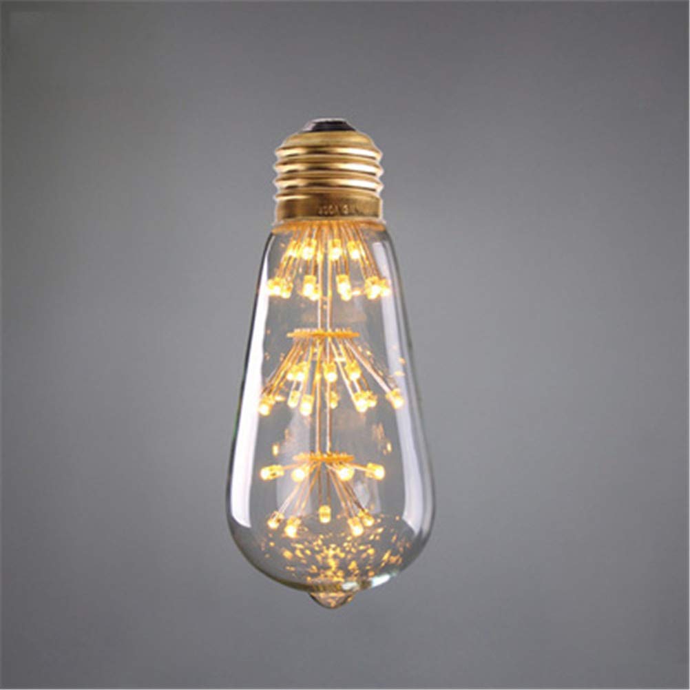 LED Edison Ampoule 3W ST64 Retro Edison Gypsophile Ampoule E27 LED Rétro Feu d'artifice Décorative ampoule 2200K 220V,5pcs