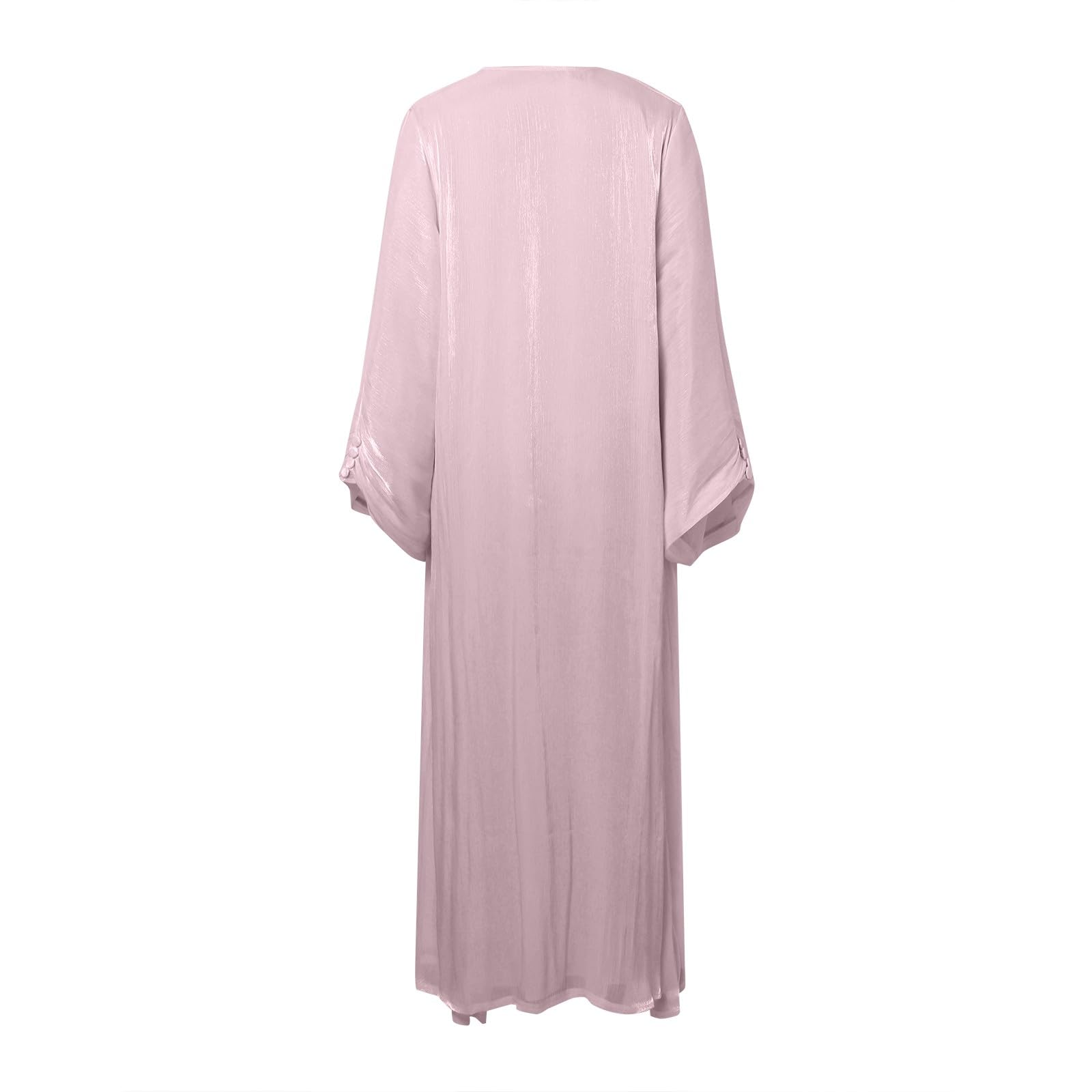 Robes Musulmanes Femme Ouverte Cardigan Islamique Abaya Robes Coton Doux Robe de Musulmane Pleine Longueur Robes de Arabe Moyen-Orient Ramadan Kaftan de Dubaï Vetement De Priere pour Femmes