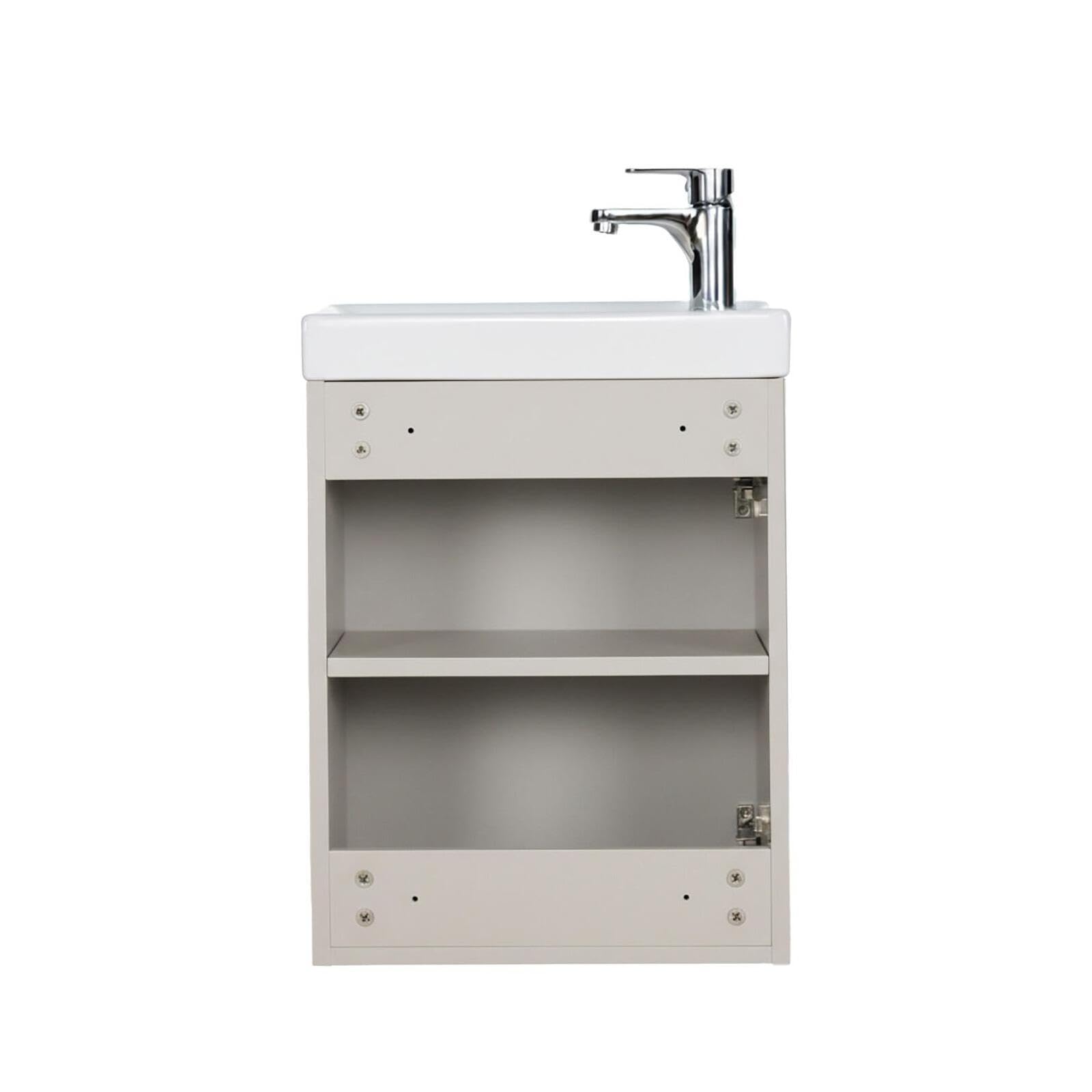 MOB-IN Meuble Lave-Mains Lisa + Robinet Noir