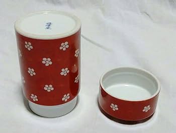 高級有田焼 Amazon｜高級有田焼 陶器の茶筒 雅峰窯 赤梅 管理.KTAR｜茶筒