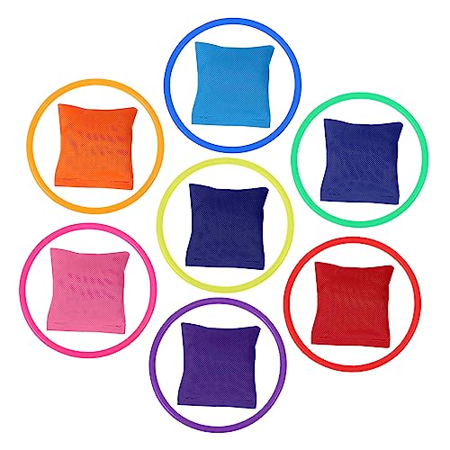 Toddmomy Ring Toss Game for Boys and Girls Bean Bags Rings Set Indoor Outdoor Toss Game Educational Fun for Ages Random