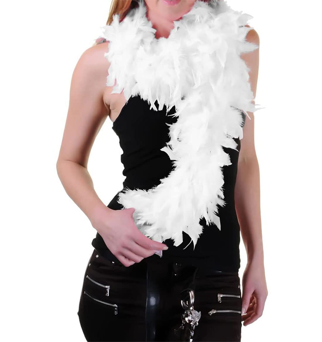 FAIRY TRENDZ Feather Boa (150cm), Fluffy 1920s Accessories for Women Great Gatsby Flapper Style, Burlesque - Image 2