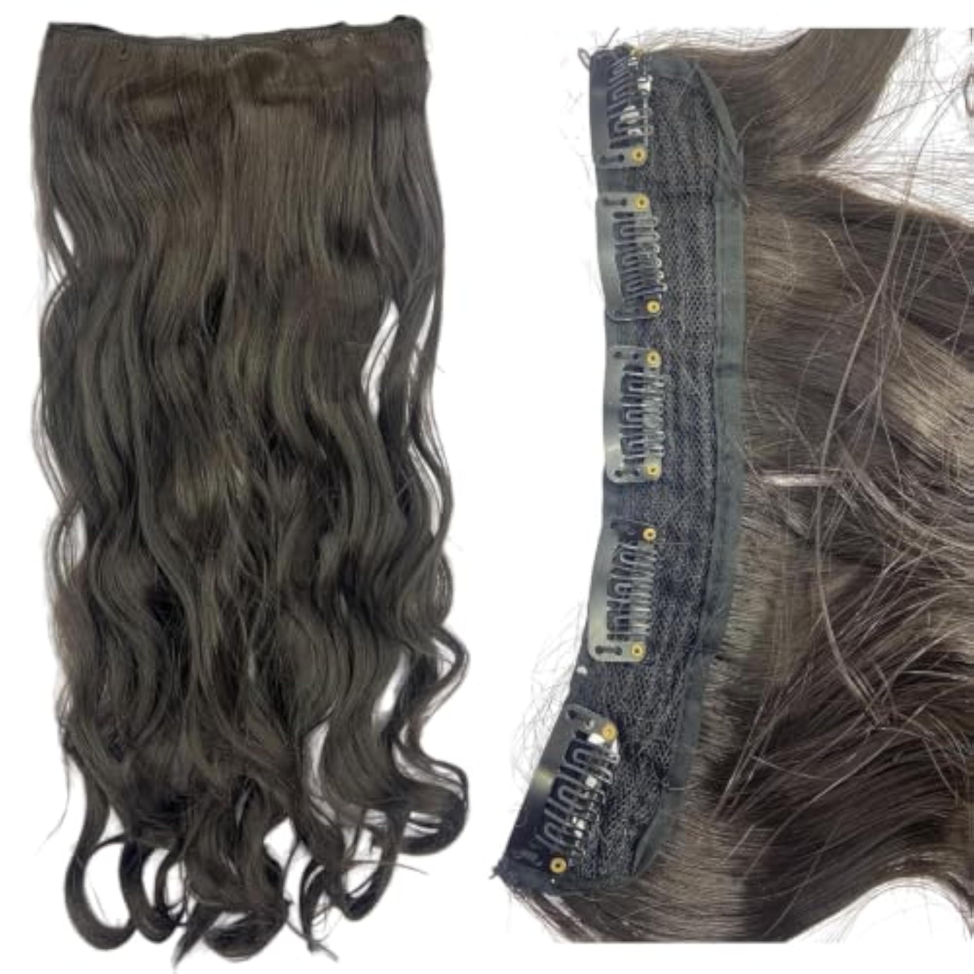 Wavy & Curly Hair Extensions for Women, Clip-On Curls