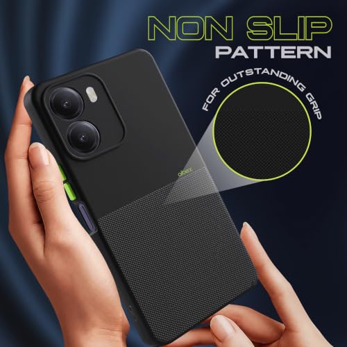 Image of AIBEX Premium Back Cover Case Compatible for Redmi 15A 5G | Scratch & Drop Tested Shockproof Matte Texture Case with Soft Microfibre Lining | Slim Fit Cover with Anti-Scratch Finish - Black