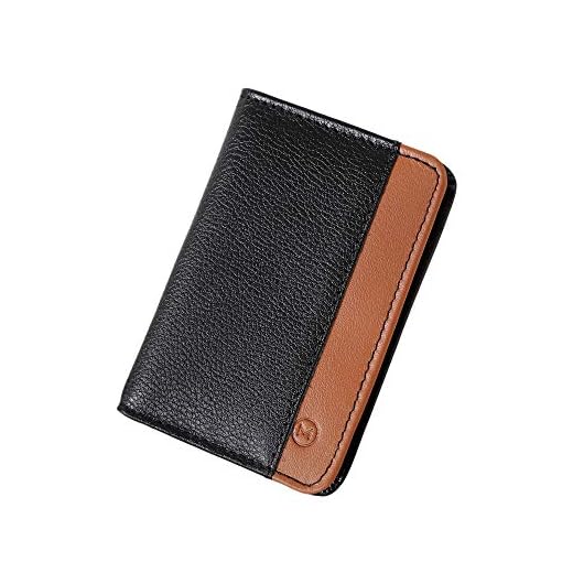 Carteira Masculina Mini Couro Legítimo M.ART Porta Cnh Cartão 315 (Preto com havana)