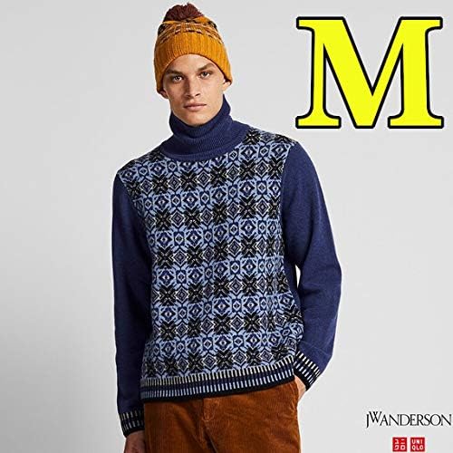 Amazon Co Jp M 青 プレミアムラムタートルネックセーター ユニクロ 産業 研究開発用品