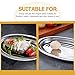 Hemoton 30.5Cm Stainless Steel Oval Serving Plate for Fish Appetizers and Desserts - Dishwasher Safe Elegant Design for Indoor and Outdoor Use