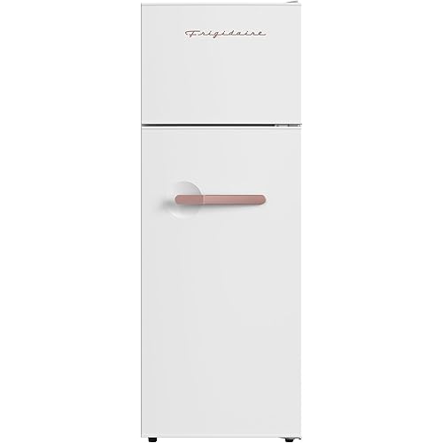 Frigidaire Retro Apartment Size Refrigerator with Top Freezer - 2 Door Fridge with 7.5 Cu Ft of Storage Capacity, Adjustable Spill-Proof Shelves, Door & Crisper Bins, RGWHITE