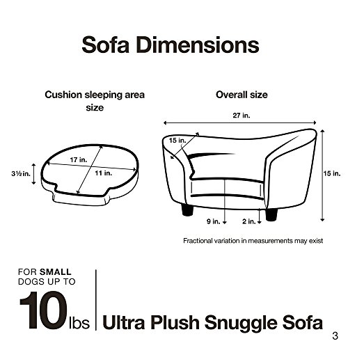 Enchanted Home Pet Ultra Plush Snuggle Bed, 26.5 by 16 by 16-Inch, Black Basket - Thumbnail 5