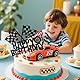Renn Auto Tortendeko Happy Birthday,Geburtstagskuchenaufsatz mit Racing-Thema,Flagge Kuchen Deko,für Baby Dusche Jungen Mädchen Racing Sports Thema Geburtstag Party Kuchen Dekorationen.