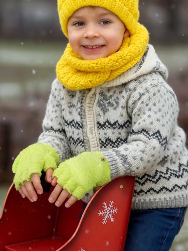 Image of Geyoga 6 Pairs Kids Fingerless Gloves