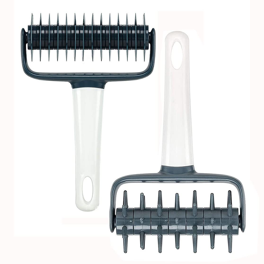 2PCS Pizza Tools Set, Pizza Dough Docker & Pastry Lattice Roller Cutter, Time-Saver Docker Wheel for Dough Bubble Killer, Lattice Dough Cutter Pie Top Cutter for Pie Pizza Bread Beef