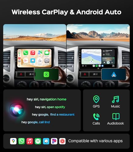 Image of 11.5 inch Car Radio Stereo for Toyota Tacoma 2005-2015, 5GHz Wi-Fi6 4+64G Touchscreen Head Unit Bluetooth 5.4 with Android 13 /CarPlay /Android Auto /GPS Navigation /FM /RDS Radio /HD Backup Camera